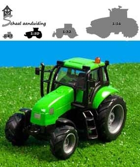 bovenste Mysterie fout Goedkope speelgoed tractor groen (1:50) Art. 510654