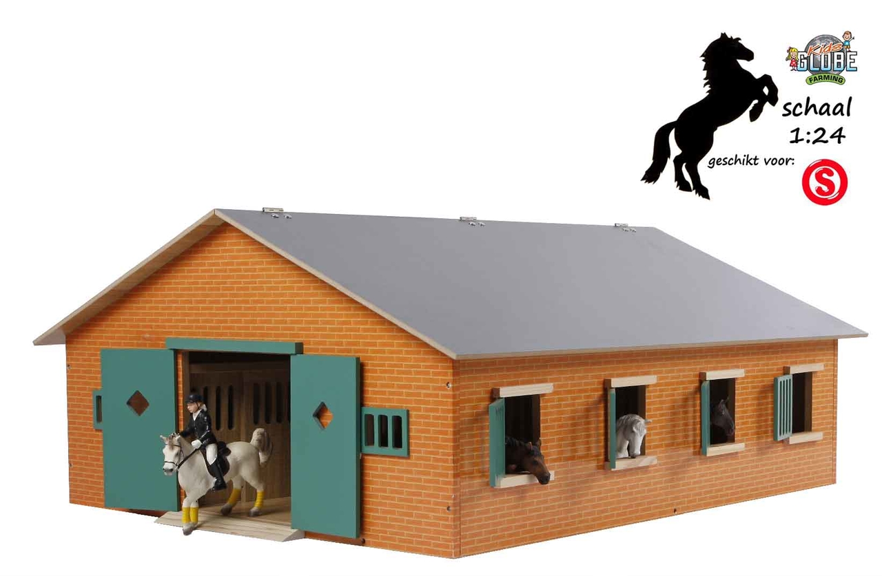 Platteland Billy Goat extract Grote speelgoed paardenstal met 7 boxen