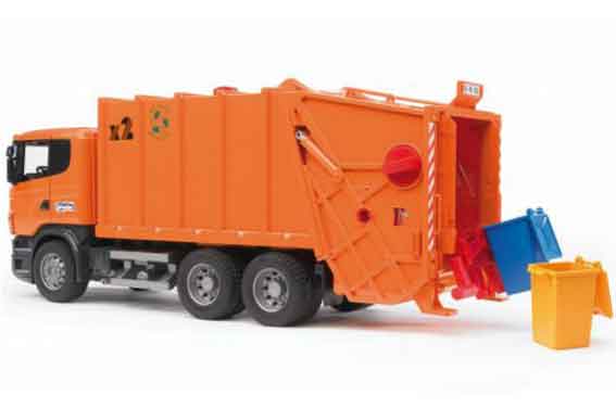 Alert Vier Vermenigvuldiging Speelgoed Scania vuilnisauto