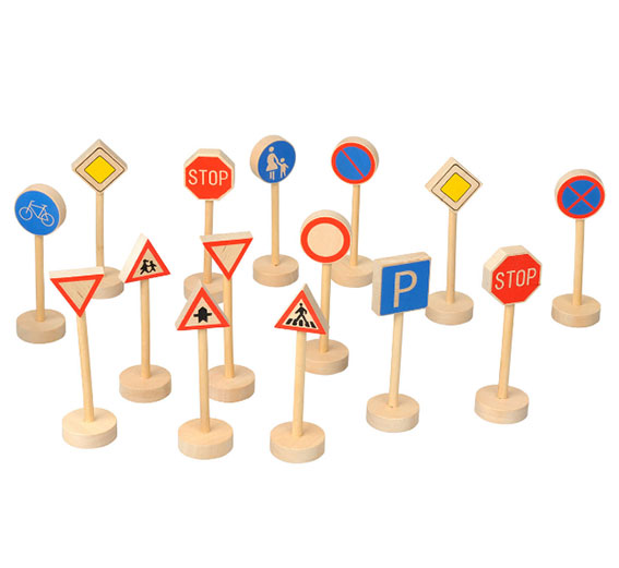 speelgoed houten verkeersborden