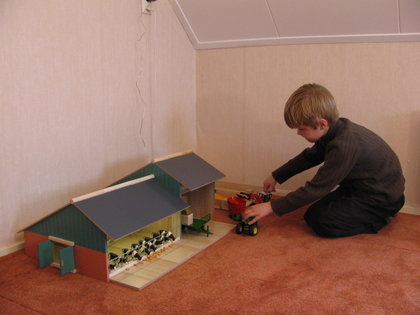 Manieren entiteit Maxim Winter op de speelgoedboerderij