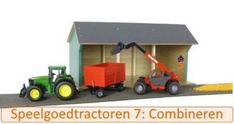 Speelgoed tractor 7: combinaties met boerderij en dieren