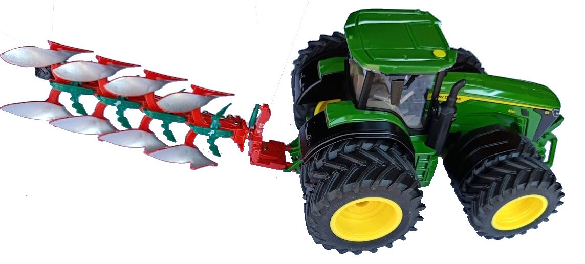 Ploegen met Siku tractor