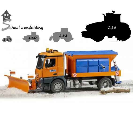 matig Dronken worden profiel Speelgoed vrachtwagen met sneeuwschuif