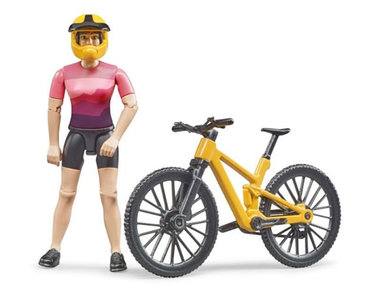 vrouw figuur met mountainbike fiets