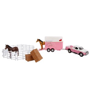 Kids Globe pickup met trailer en accessoires