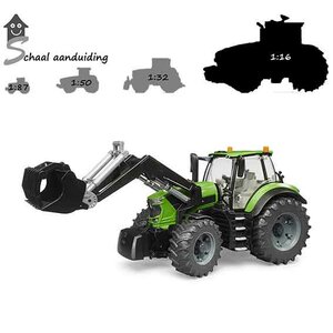 Bruder 03161 Deutz 8280 TTV met voorlader