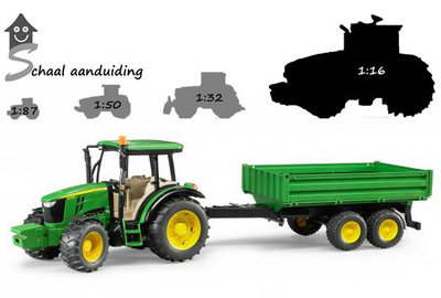 John Deere met aanhanger, 5115m Art. 02108