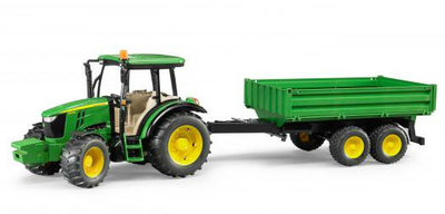 Bruder John Deere met aanhanger