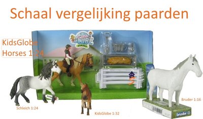 Kids Globe horses Paard met ruiter en accessoires