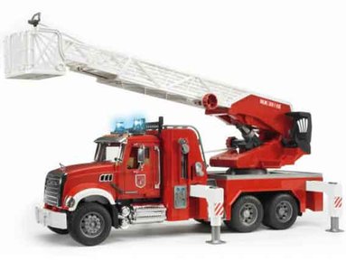 Bruder Mack Granite Brandweer Ladderwagen (schaal 1:16)