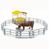 Bruder 62612 Hooiruif met koe omheining voerbak