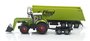 siku Claas Axion 850 tractor met voorlader, dolly en muldenkipper (schaal 1:50)