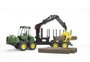 Bruder John Deere 1210E Houttransporteur met kraan (schaal 1:16)_