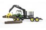 Bruder John Deere 1210E Houttransporteur met kraan (schaal 1:16)_