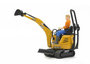 JCB graafmachine met arbeider