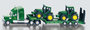 Dieplader met John Deere tractors (schaal 1:87)