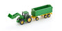 Siku John Deere met voorlader en aanhanger (schaal 1:87)_