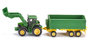 Siku John Deere met voorlader en aanhanger (schaal 1:87)_