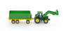 Siku John Deere met voorlader en aanhanger (schaal 1:87)_