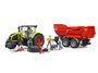 Bruder Claas Axion 950 met sneeuwkettingen en sneeuwblazer (schaal 1:16)_