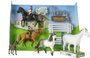 Kids Globe horses speelset met 2 paarden met ruiters en accessoires_