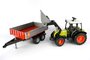 Bruder Claas Nectix 267F met voorlader en aanhanger (schaal 1:16)_